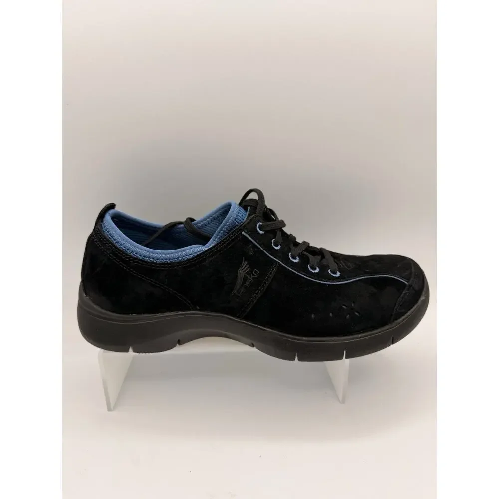 Dansko Black Suede Leather Lace Up Sporty Sneakers Women's  Size 41 /10US